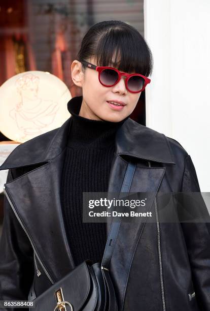 Leaf Greener attends the opening of the new Bicester Village, and the launch of the British Collective at Bicester Village on October 20, 2017 in...