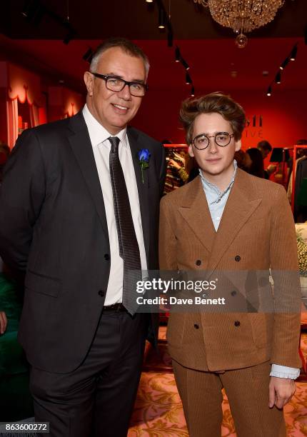 Bicester Village Business Director Andrew Marshall and Luke Edward Hall at the opening of the new Bicester Village and the launch of the British...