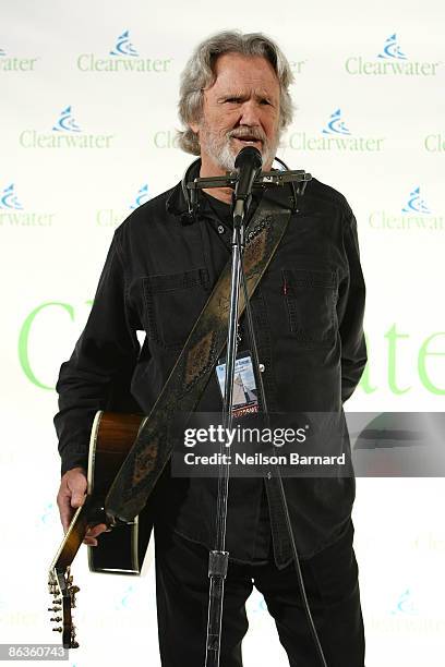 Actor and musician Kris Kristofferson attends the Clearwater Benefit Concert Celebrating Pete Seeger's 90th Birthday at Madison Square Garden on May...