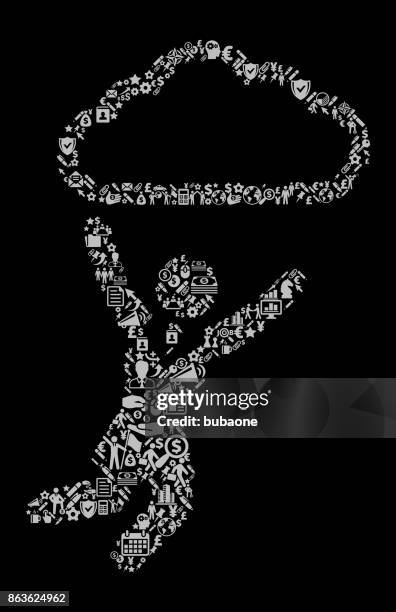 cloud stick figure icon business and finance vector icon pattern - spring car stock illustrations