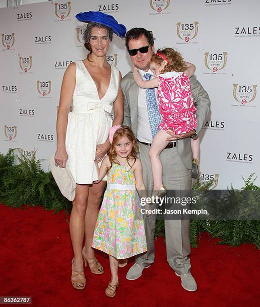Brooke Shields, Rowan Shields, Grier Shields and Chris Henchy attend the 135th Kentucky Derby at Churchill Downs on May 2, 2009 in Louisville,...