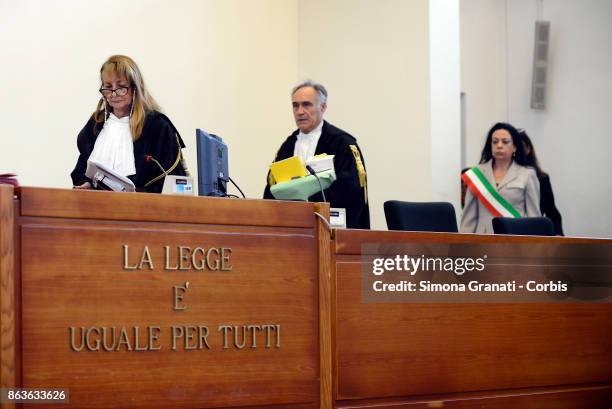 President of the Third Court of Justice Evelina Canale during the New trial against five military police officers for the death Stefano Cucchi on...