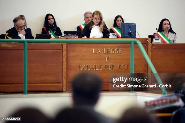 The New trial against five military police officers for the death Stefano Cucchi on October 20, 2017 in Rome, Italy. It will be the First Court of...