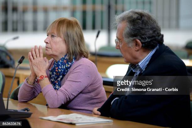 Rita Calore, and Giovanni Cucchi,mother and father of Stefano during the New trial against five military police officers for the death Stefano Cucchi...