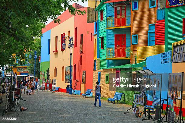 la boca, caminito - buenos aires street stock pictures, royalty-free photos & images