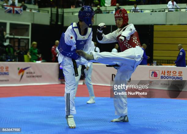 Chikara Ito of Japan against Matti Sairanen of Finland in the K44 Male K44 -61 Match 312 during 7th World Para Taekwondo Championships 2017 at Copper...
