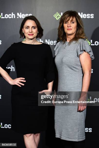 Laura Fraser and Siobhan Finneran attend a photocall for 'Loch Ness' at the Santo Mauro Hotel on October 20, 2017 in Madrid, Spain.