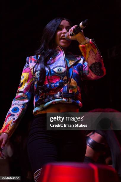 Rapper Cardi B performs live in concert at Echostage for Howard Homecoming on October 19, 2017 in Washington, DC.