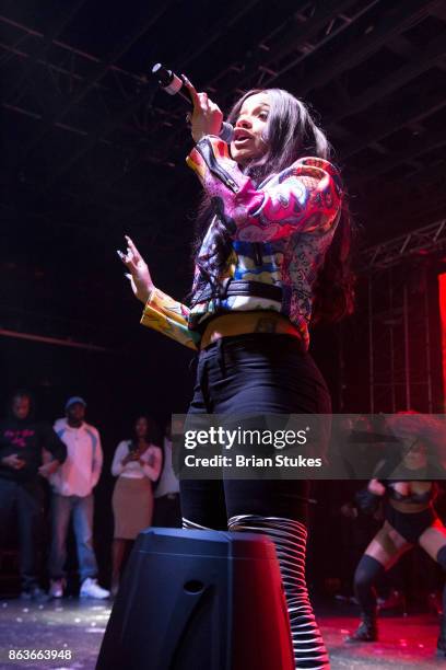 Rapper Cardi B performs live in concert at Echostage for Howard Homecoming on October 19, 2017 in Washington, DC.