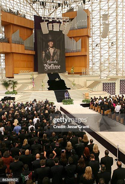 General view of atmosphere at "Simply Believe": A Celebration Of Charles "Mask" Lewis Jr. Held at The Crystal Cathedral on April 14, 2008 in Garden...