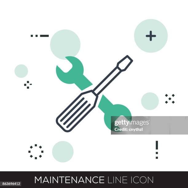 maintenance line icon - coding stock illustrations