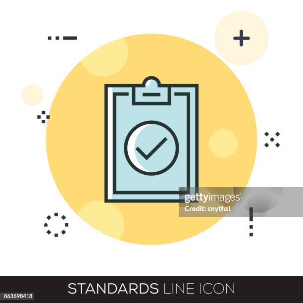 standards line icon - person in suit construction stock illustrations