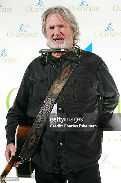 Singer/songwriter Kris Kristofferson attends the Clearwater Benefit Concert Celebrating Pete Seeger's 90th Birthday at Madison Square Garden on May...