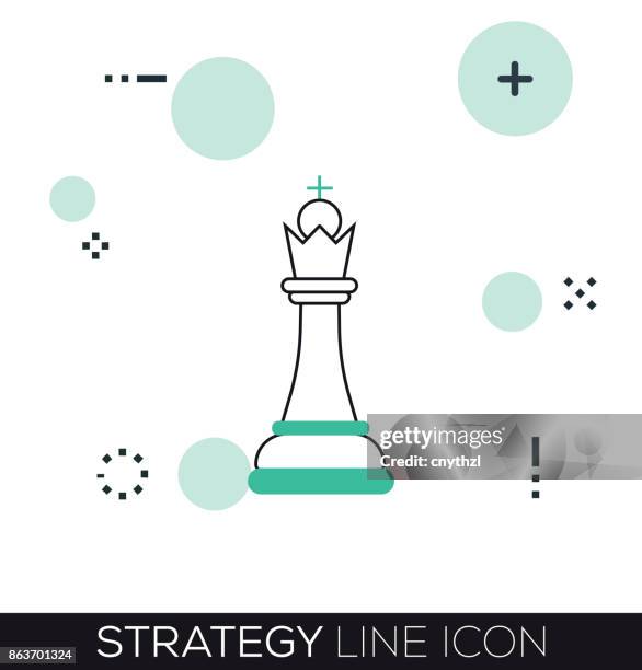 strategy line icon - phone perspective stock illustrations