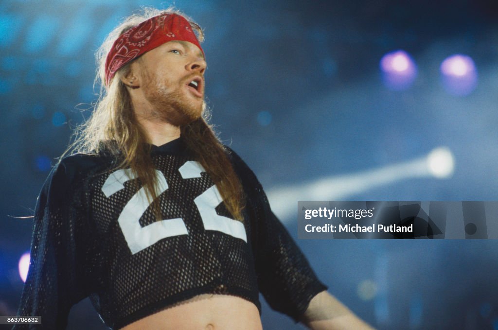 Sing Roses American singer-songwriter Axl Rose of rock group Guns N' Roses... News ...