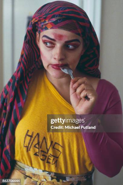 German singer-songwriter Nina Hagen at the Gramercy Park Hotel, New York City, 1981.