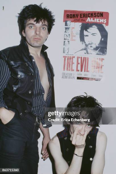 Brian James and Stiv Bators of Lords of the New Church, west London, London, 1982.