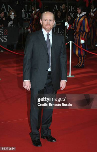 Director Ron Howard attends the world premiere of "Angels & Demons" at Auditorium Parco Della Musica on May 4, 2009 in Rome, Italy.