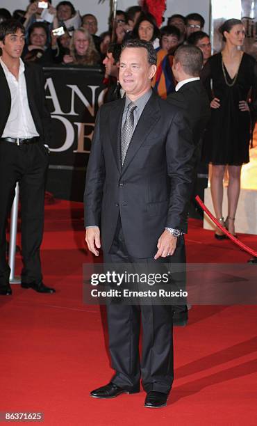 Actor Tom Hanks attends the world premiere of "Angels & Demons" at Auditorium Parco Della Musica on May 4, 2009 in Rome, Italy.