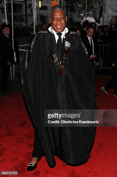 American editor-at-large of Vogue Andre Leon Talley attends "The Model as Muse: Embodying Fashion" Costume Institute Gala at The Metropolitan Museum...