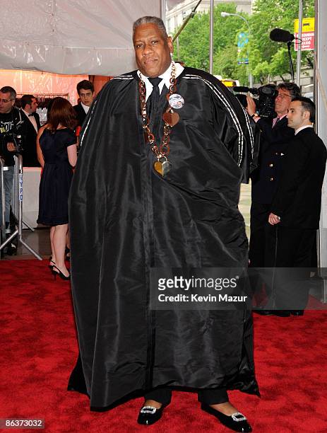Andre Leon Talley attends "The Model as Muse: Embodying Fashion" Costume Institute Gala at The Metropolitan Museum of Art on May 4, 2009 in New York...