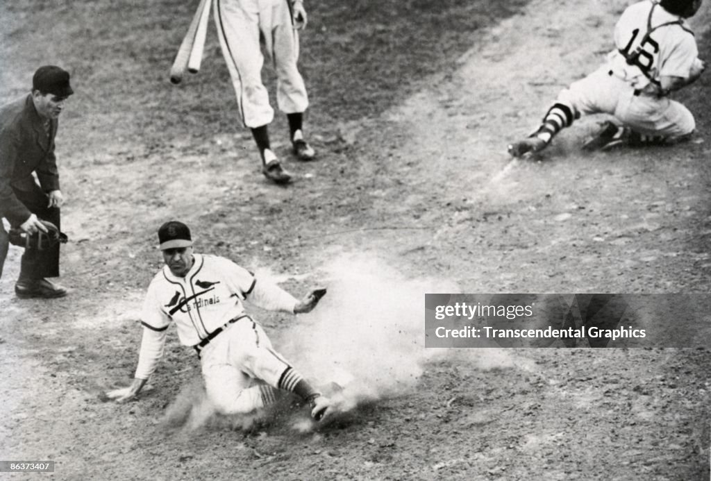 Enos Slaugher Slides Home 1946 World Series