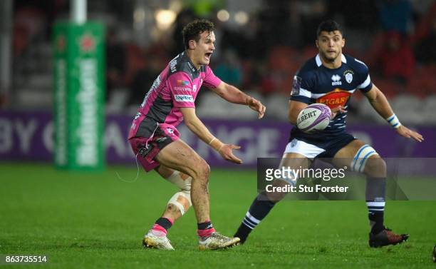 Gloucester player Billy Burns in action during the European Rugby Challenge Cup match between Gloucester Rugby and Agen at Kingsholm on October 19,...
