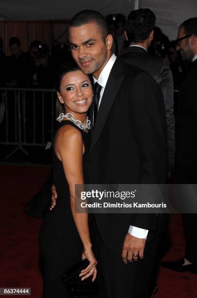 Actress Eva Longoria Parker and Tony Parker of the San Antonio Spurs attend "The Model as Muse: Embodying Fashion" Costume Institute Gala at The...