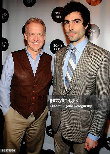 Buck Henry and Louis Cancelmi attend the 2009 Soho Rep Spring Gala at The Park on May 4, 2009 in New York City.