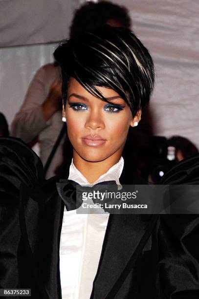 Singer Rihanna attends "The Model as Muse: Embodying Fashion" Costume Institute Gala at The Metropolitan Museum of Art on May 4, 2009 in New York...