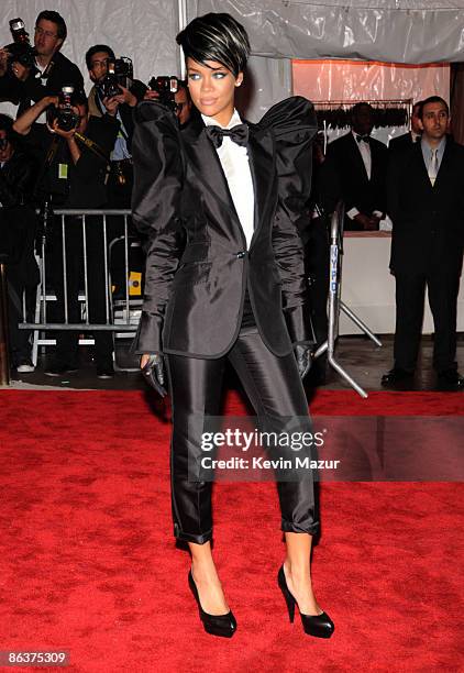 Rihanna attends "The Model as Muse: Embodying Fashion" Costume Institute Gala at The Metropolitan Museum of Art on May 4, 2009 in New York City.