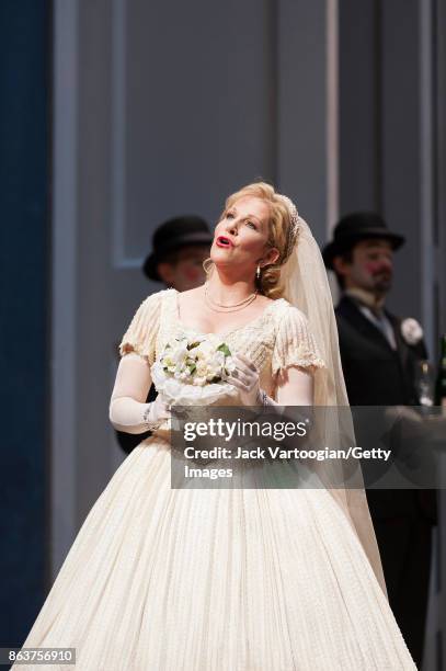 American mezzo-soprano Joyce DiDonato performs at the final dress rehearsal prior to the season premiere of the Metrpolitan Opera/Cesare Lievi...