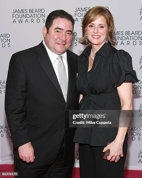 Chef Emeril Lagasse and wife Alden Lovelace attend the 2009 James Beard Foundation Awards at Avery Fisher Hall at Lincoln Center for the Performing...