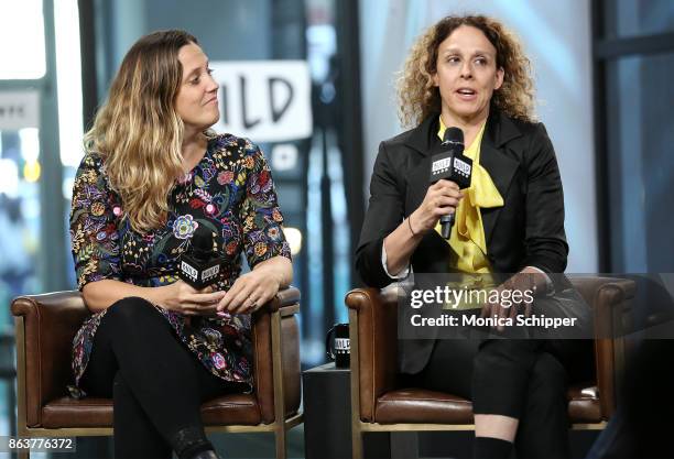 Filmmakers Heidi Ewing and Rachel Grady discuss the film "One of Us" at Build Studio on October 20, 2017 in New York City.