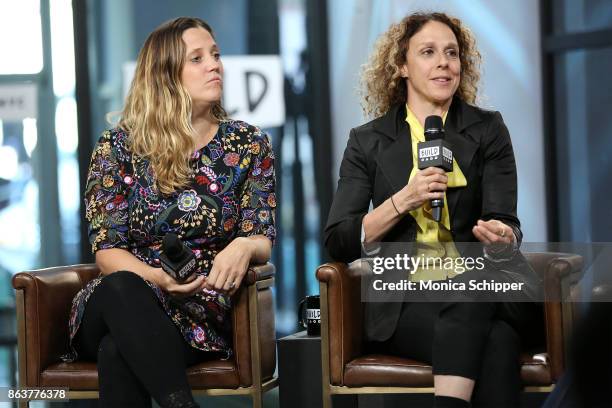 Filmmakers Heidi Ewing and Rachel Grady discuss the film "One of Us" at Build Studio on October 20, 2017 in New York City.