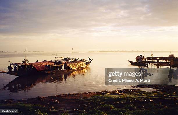 rio níger, cerca de segou (mali) - niger river nea - segou mali stock pictures, royalty-free photos & images