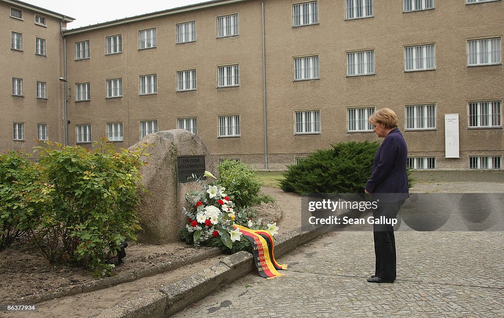 Merkel Visits Former Stasi Prison