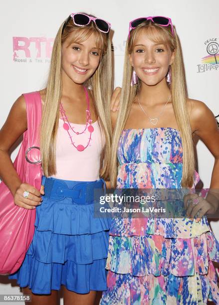 Milly Rosso and Becky Rosso attend the celebrity launch of the Lollipops and Rainbows at Universal City Walk on May 2, 2009 in Universal City,...