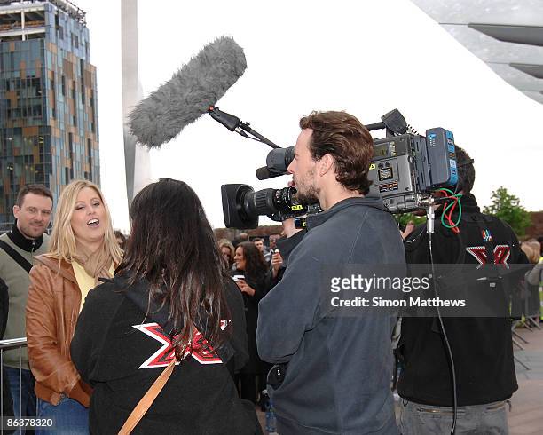 Contestants attend auditions for latest series of X Factor at O2 Arena on May 5, 2009 in London, England.