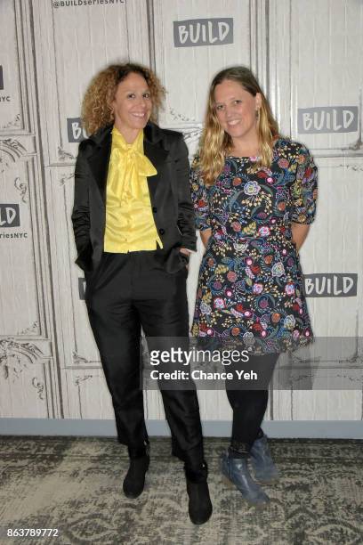 Rachel Grady and Heidi Ewing attend Build series to discuss the film "One of Us" at Build Studio on October 20, 2017 in New York City.