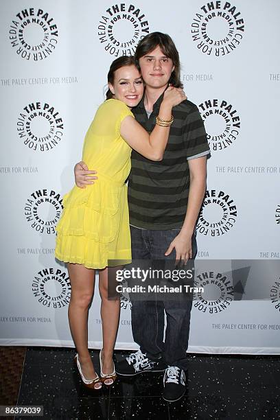 Actress Leighton Meester and her brother Douglas Meester arrive at the 25th Annual Williams S. Paley TV Festival featuring "Gossip Girl" held at...