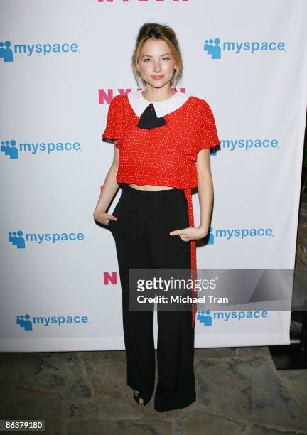 Actress Haley Bennett arrives to the NYLON Magazine and MYSPACE "Young Hollywood" party held at The Roosevelt Hotel on May 4, 2009 in Hollywood,...
