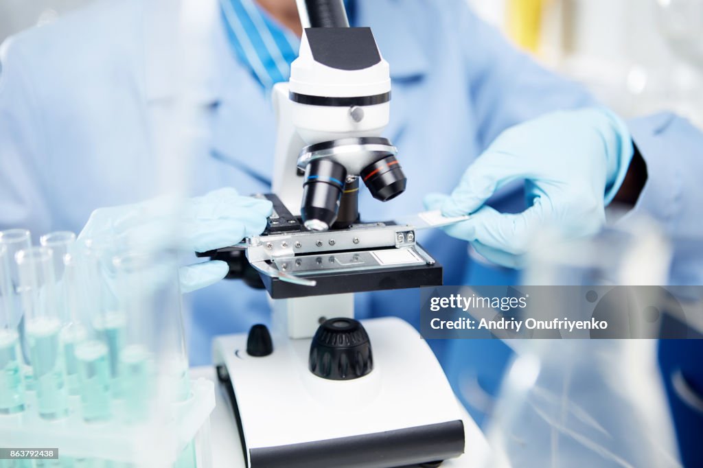 Young woman working in laboratory