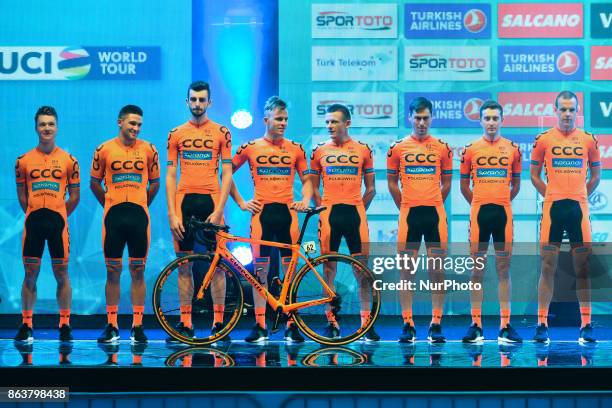 Sprandi Polkowice Team, a UCI Professional Continental cycling team based in Poland, during the Opening Ceremony of the 53rd Presidential Cycling...