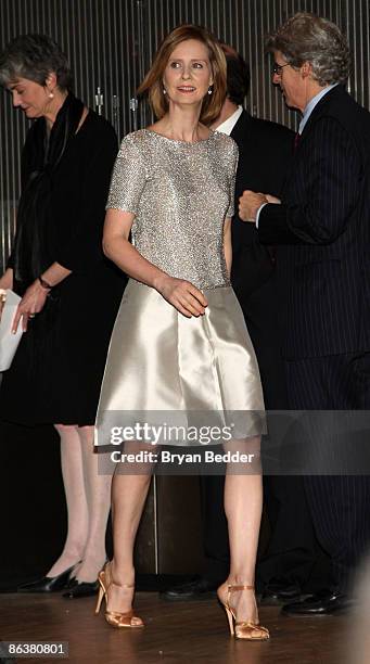 Actress Cynthia Nixon attends the American Theatre Wing's 2009 Tony Award nominations at The New York Public Library for Performing Arts on May 5,...