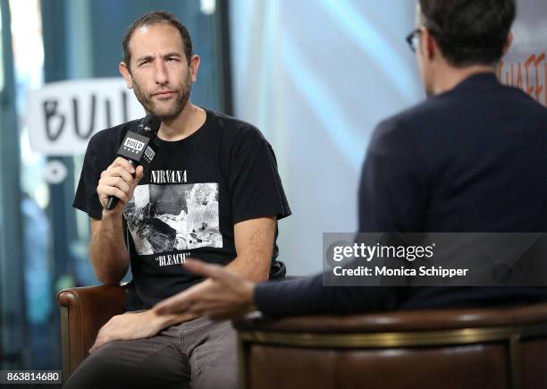 Comedian Ari Shaffir discusses the film "Ari Shaffir: Double Negative" at Build Studio on October 20, 2017 in New York City.