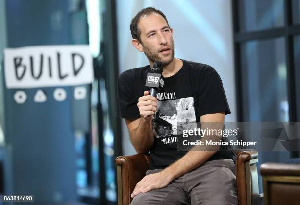 Comedian Ari Shaffir discusses the film "Ari Shaffir: Double Negative" at Build Studio on October 20, 2017 in New York City.