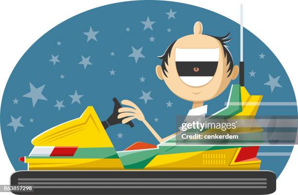 bumper car - amusement park background stock illustrations