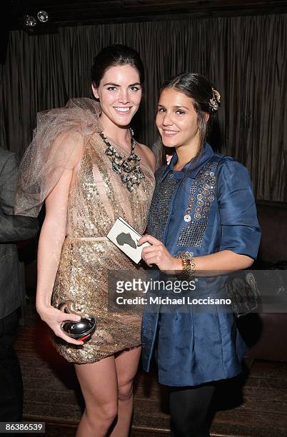 Model Hilary Rhoda and Margherita Missoni attend a party to benefit OrphanAid Africa hosted by Modelinia and Margherita Missoni at 1 Oak on May 4,...