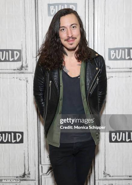 Singer-songwriter Noah Gundersen discusses his new album "White Noise" at Build Studio on October 20, 2017 in New York City.